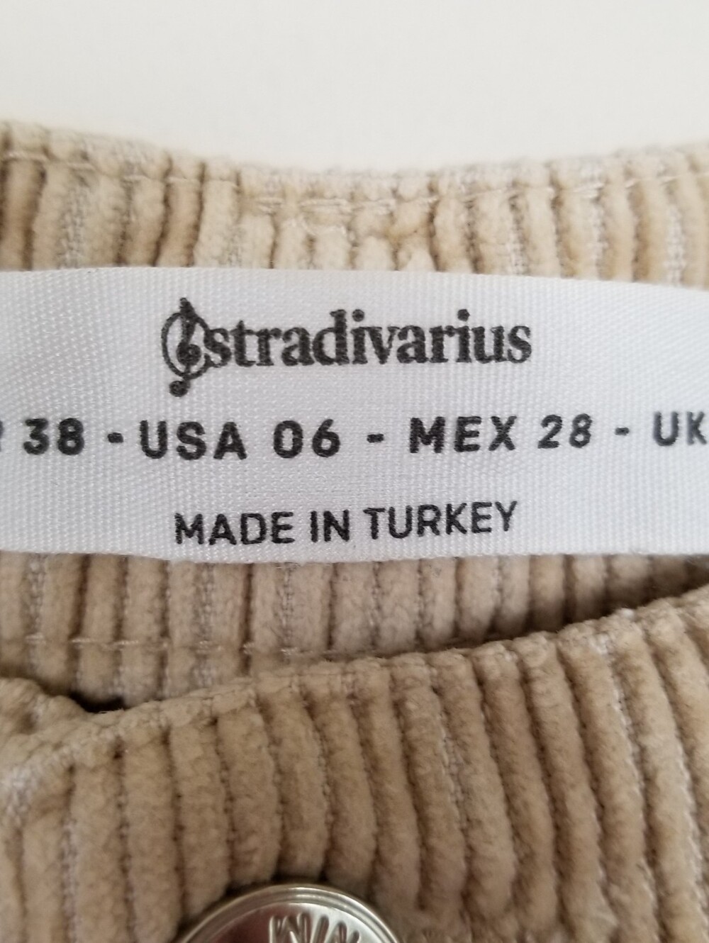 Stradivarius Corduroy Pants Size 6 - Picture 7 of 7
